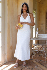 Thalassa Halter Midi Dress White
