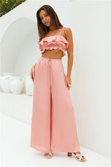 Coral Cove Satin Crop Top Orange