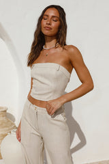Have My Word Crop Top Beige