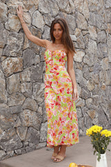 Seerosen Maxikleid Orange