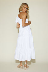 Strawberry Daiquiri Maxi Dress White
