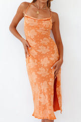 Leora Midikleid Orange