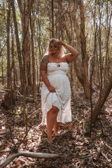 Santa Elena Midi Dress White