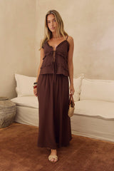 Wave Chaser Top Brown