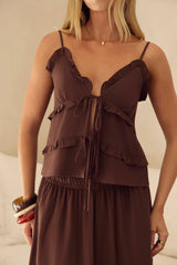 Wave Chaser Top Brown