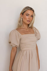 Delfino Maxi Dress Tan