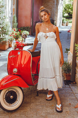 Santa Elena Midi Dress White